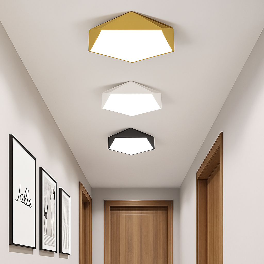 Modern Geometric Dimmable LED Ceiling Light 1-Light