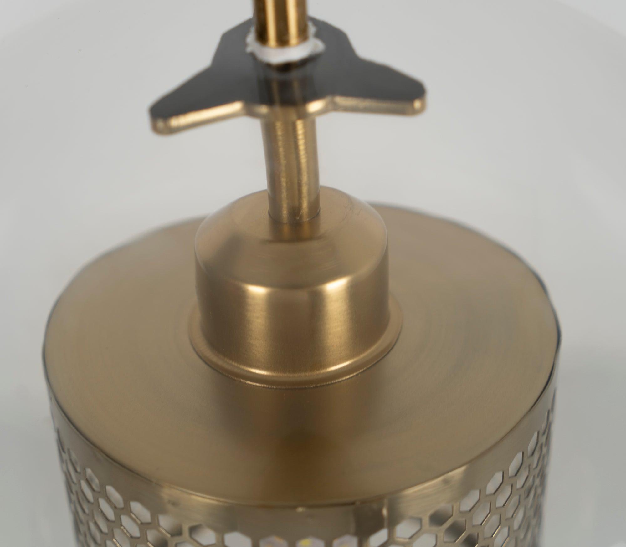 Modern Capsule Perforated Glass Pendant Light 1-Light