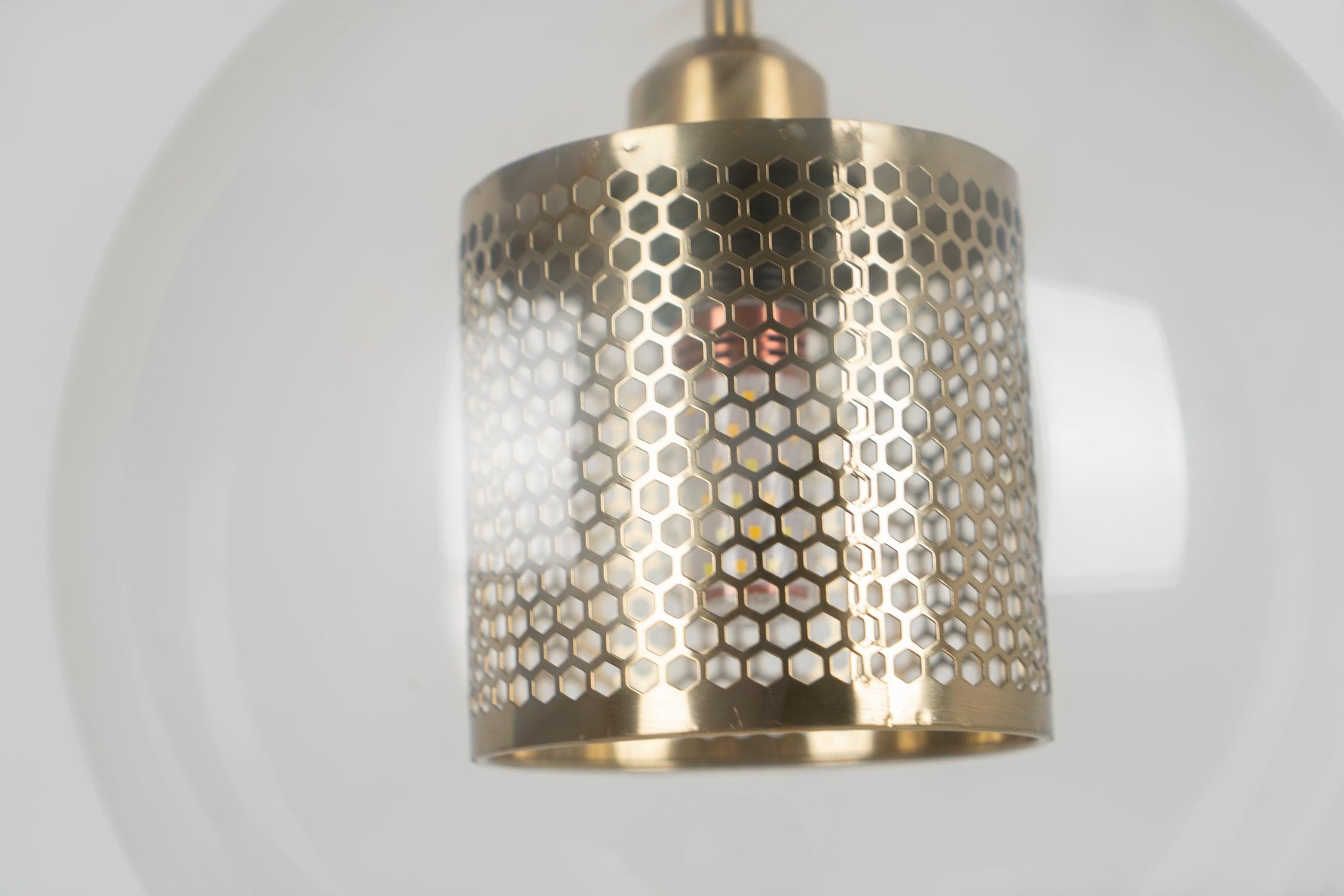 Modern Capsule Perforated Glass Pendant Light 1-Light