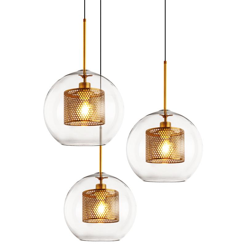 Modern Capsule Perforated Glass Pendant Light 1-Light