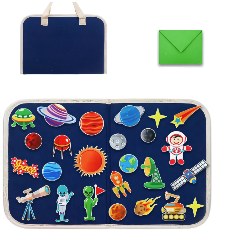 Guili | Montessori Felt | Calm play - Educational Busy Board with Felt Animals for Children