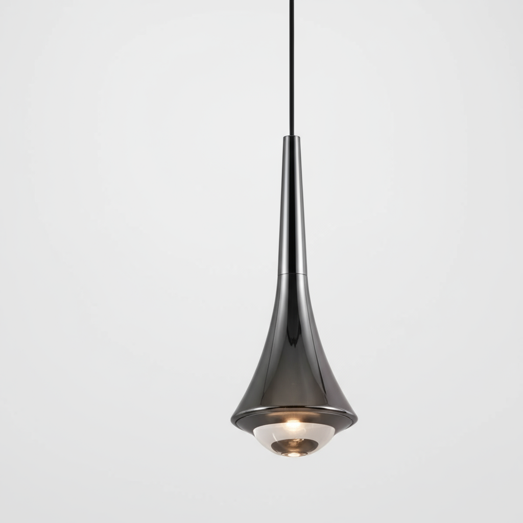 Modern Glass Teardrop LED Pendant Light 1-Light