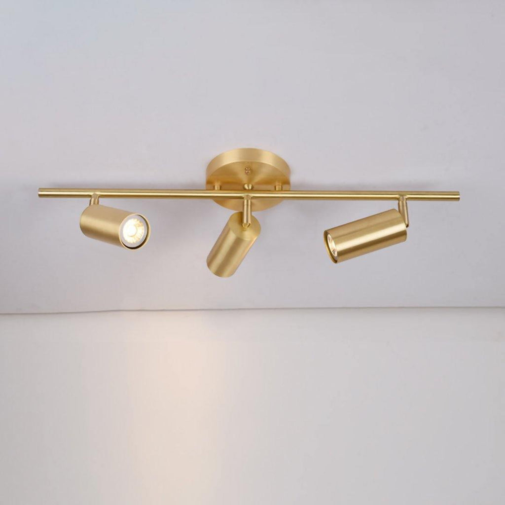Modern Brass Double Cylinder Adjustable Wall Spotlight