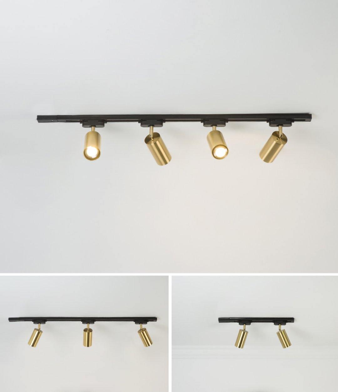 Modern Brass Double Cylinder Adjustable Wall Spotlight