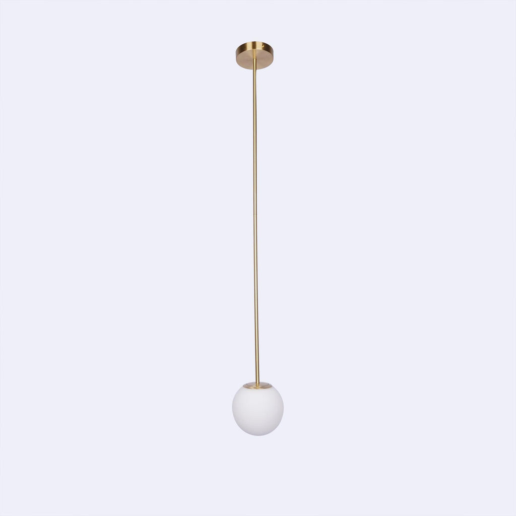 Minimalist Brass Globe Glass Pendant 1-Light
