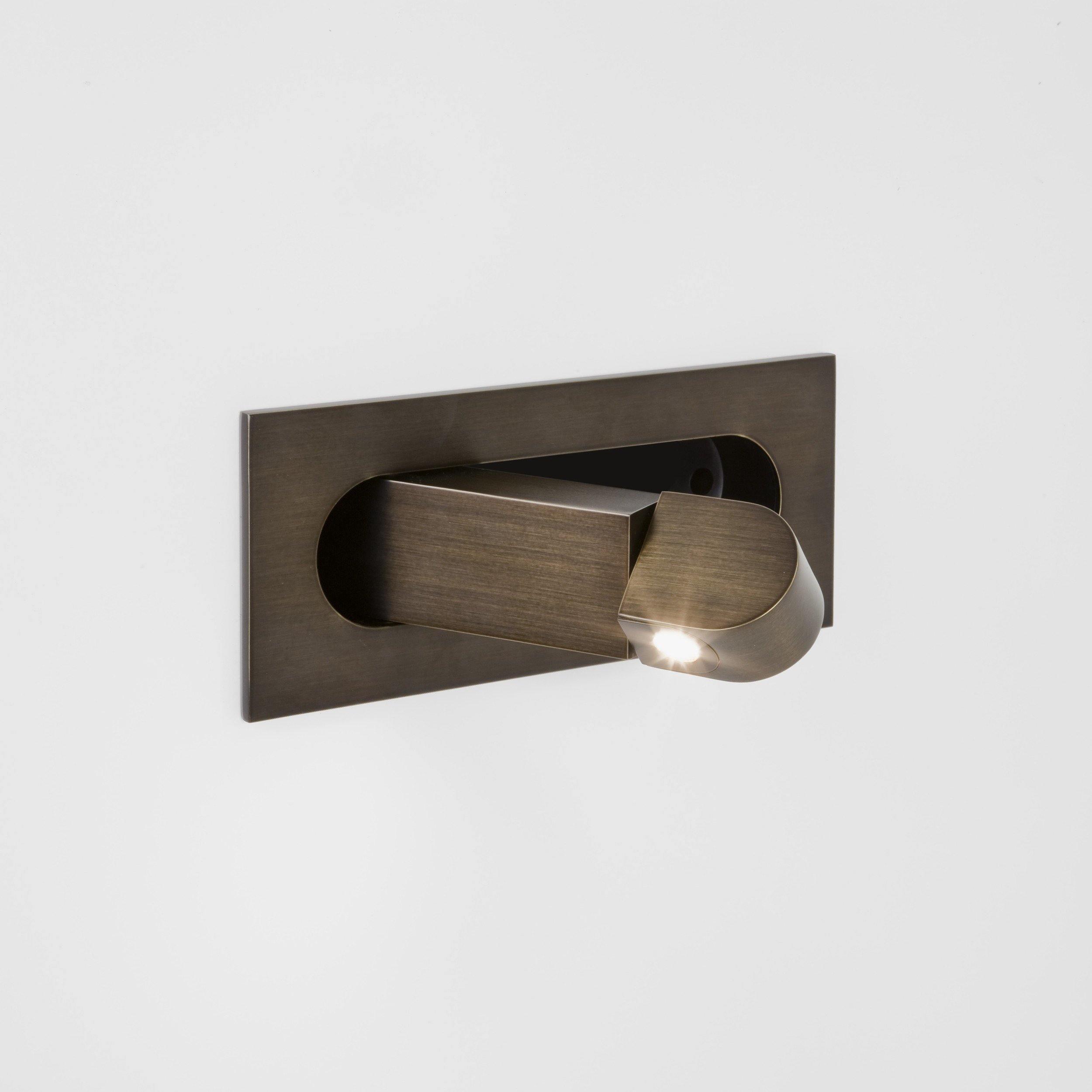 Modern Recessed Rectangular Adjustable LED Wall Sconce 1-Light