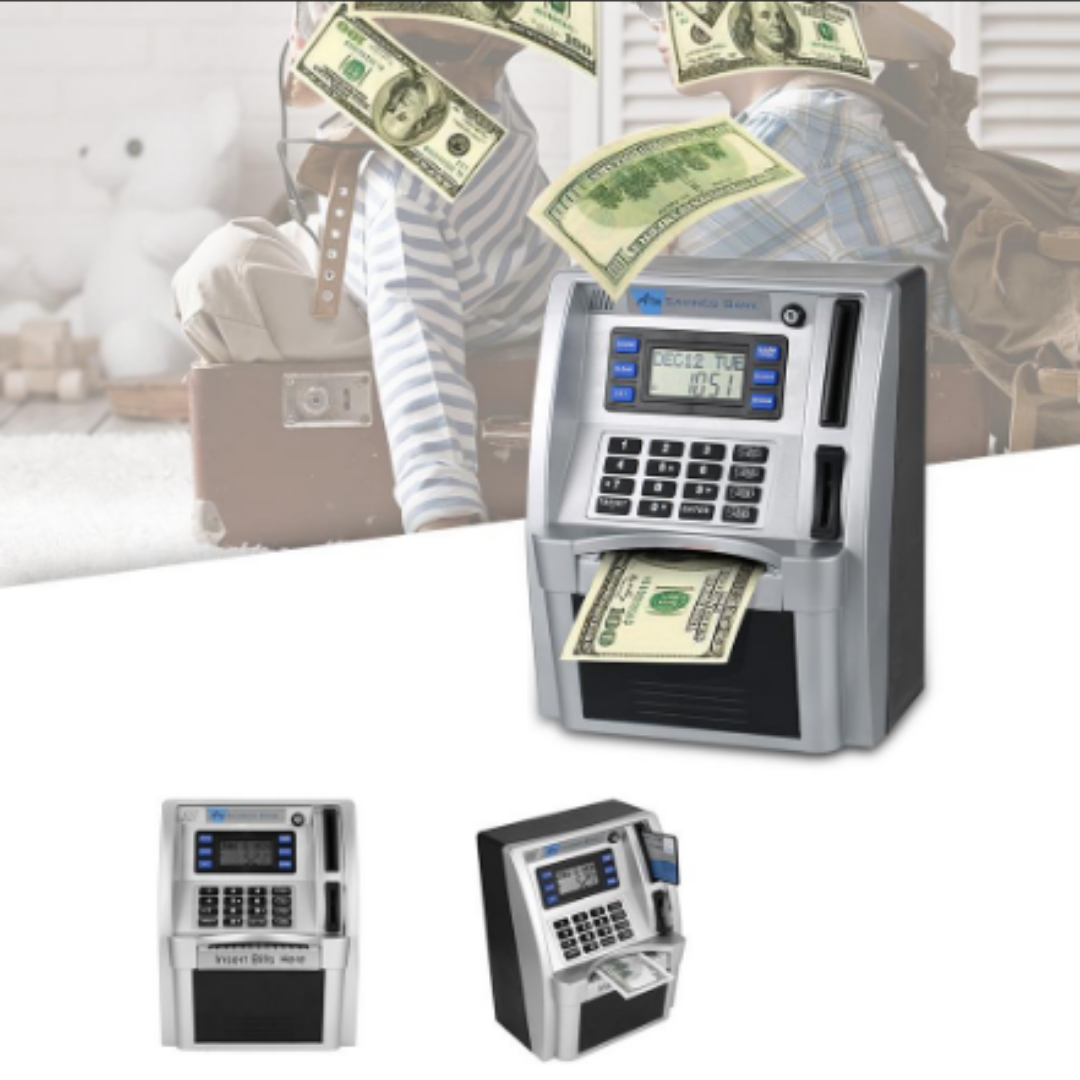 Guili | Electronic ATM Piggy Bank | Educational and fun for children - Learn to save with an interactive piggy bank