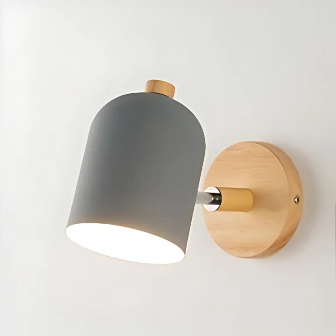 Scandinavian Wood Cylinder LED Wall Sconce 1-light
