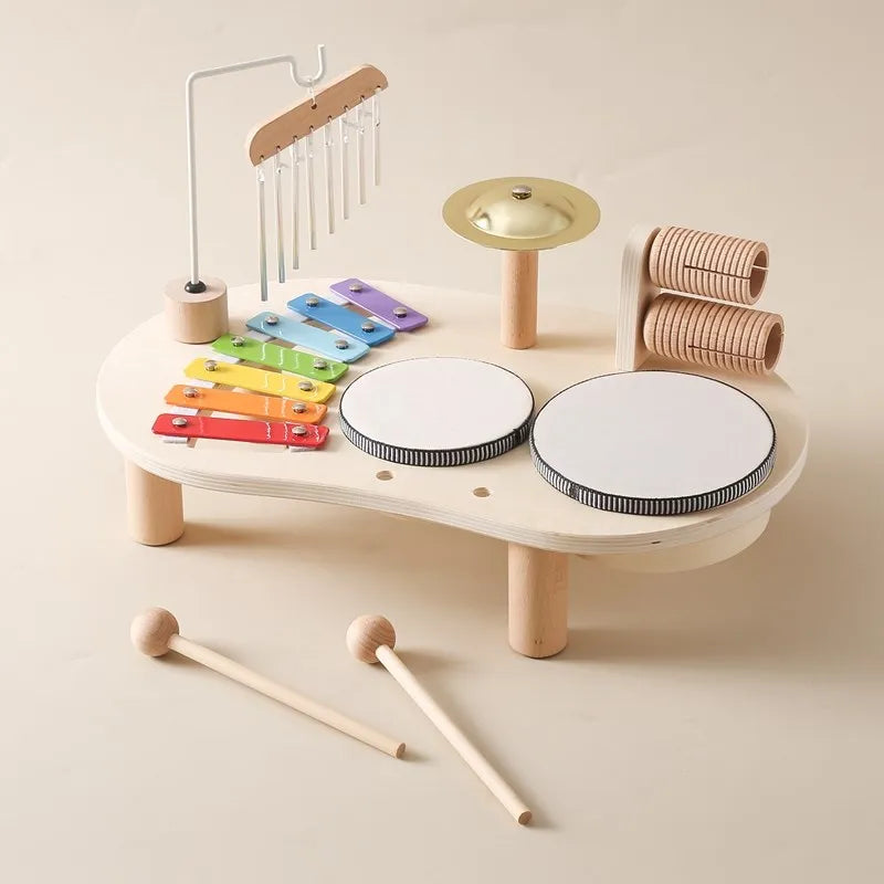 Guili | Educational Wooden Music Table – Complete Instrument Set for Toddlers, from 3 years