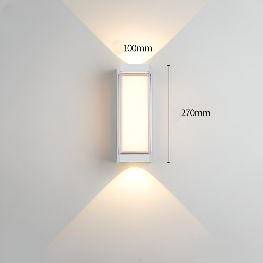 Nordic Minimalist Acrylic Rectangular Outdoor Wall Light LED Up-Down