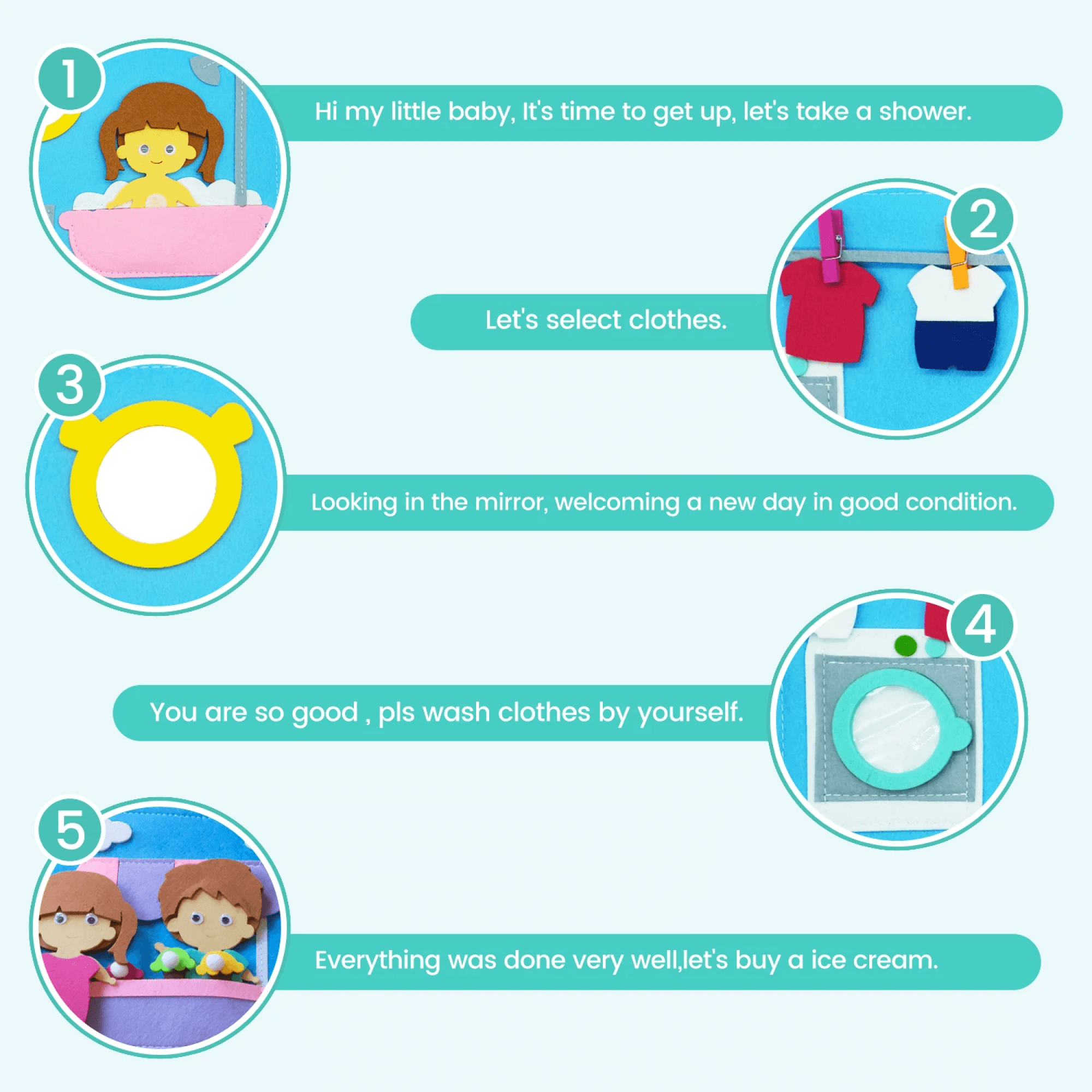 Guili | Montessori Preschool Pressure Board | Playful Learning Experience for your Baby - 3D Baby Storybook