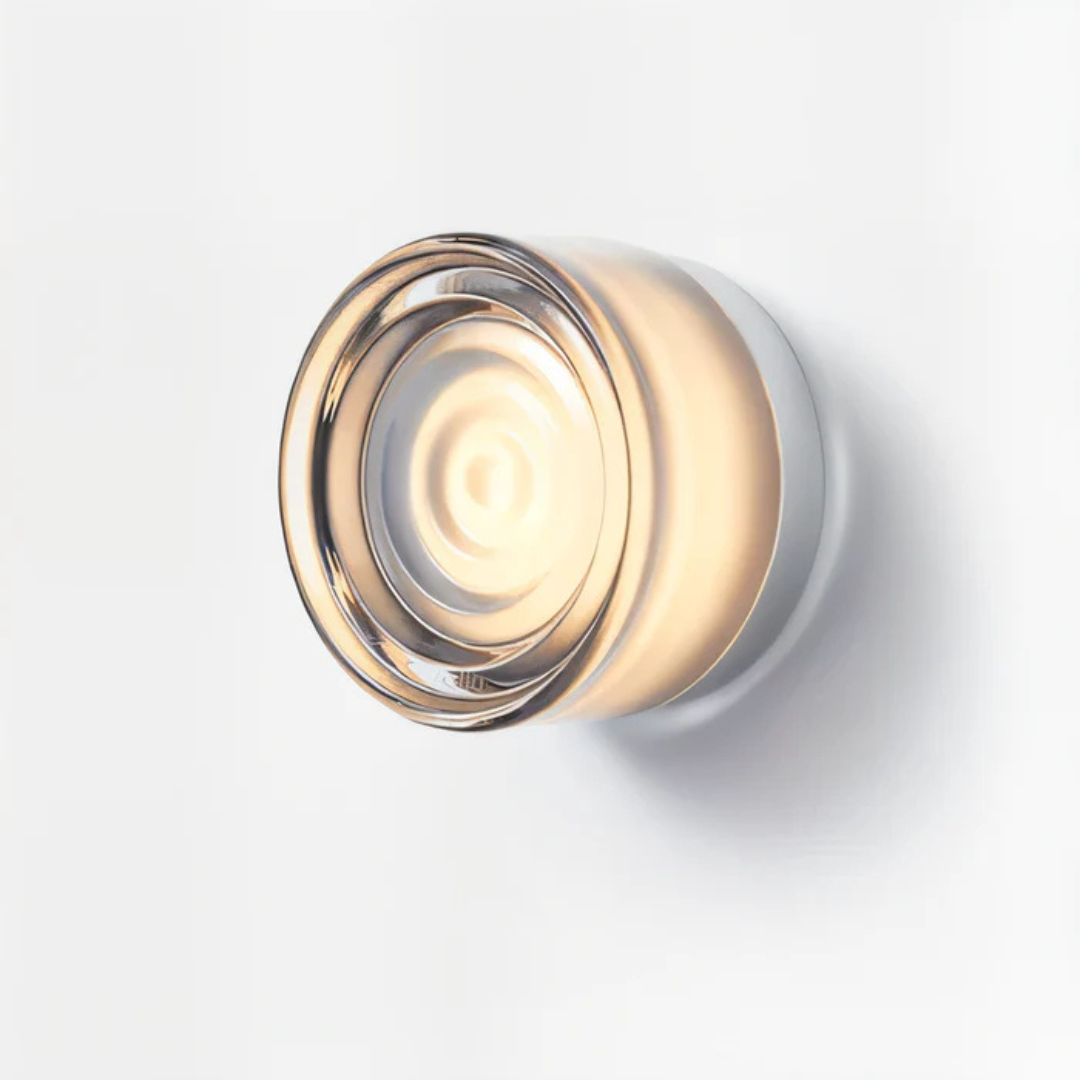 Modern Glass Round Wall Sconce LED 1-Light