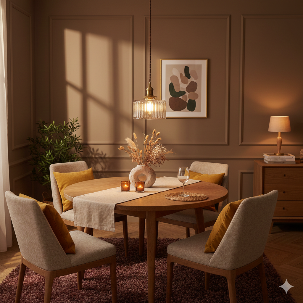 Japanese Brass Glass 1-Light Round Pendant Light