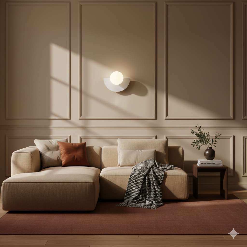 Modern Minimalist Glass Globe Wall Sconce LED 1-Light