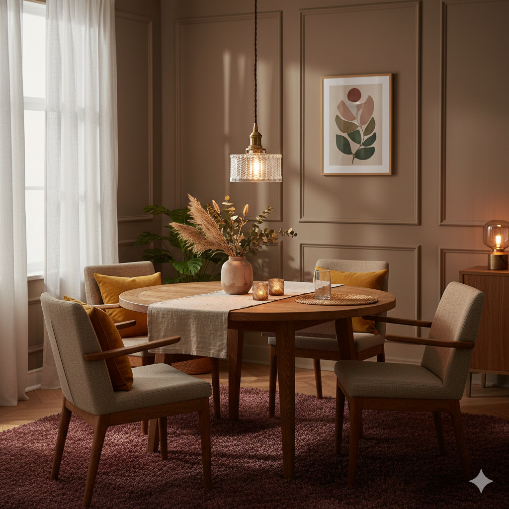 Japanese Brass Glass 1-Light Round Pendant Light