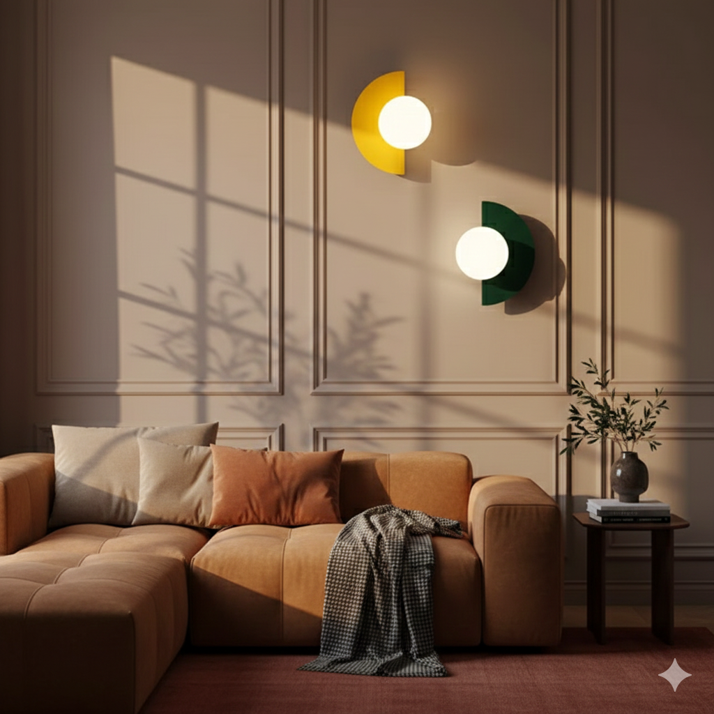 Modern Minimalist Glass Globe Wall Sconce LED 1-Light