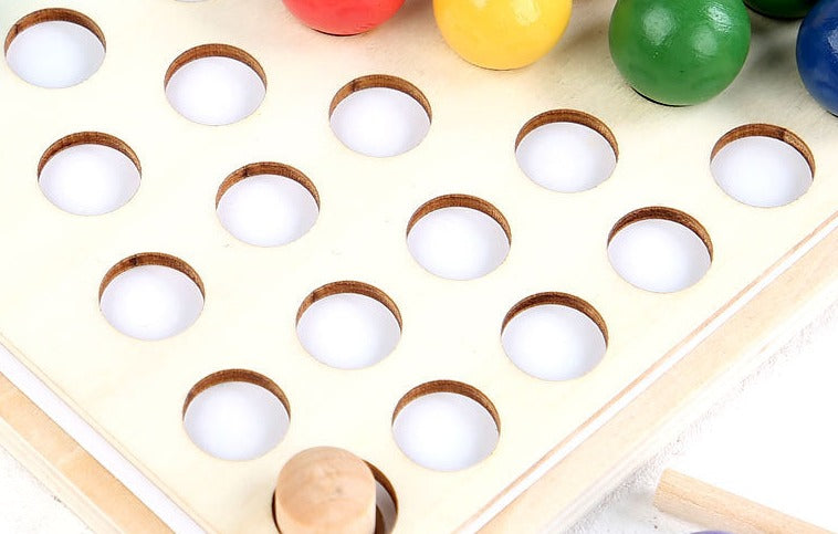 Guili | EcoToys Wooden Rainbow Board | Educational Puzzle Game - Colors and Shapes