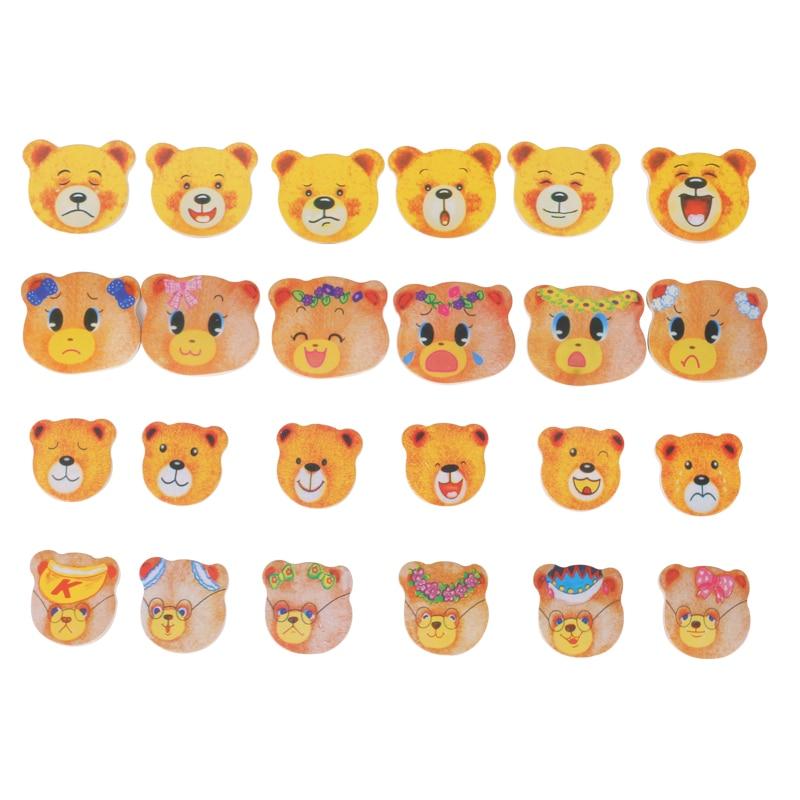 Guili | EcoToys Cartoon Bear Clothing Puzzle | Educational Wooden Game - Learn with Clothing Changes