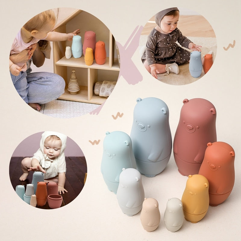 Guili | StackyFriends Matryoshka | Playfully Developing - Soft Silicone Stacking Dolls