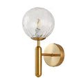 Nordic Brass Glass Globe Wall Sconce LED 1-Light