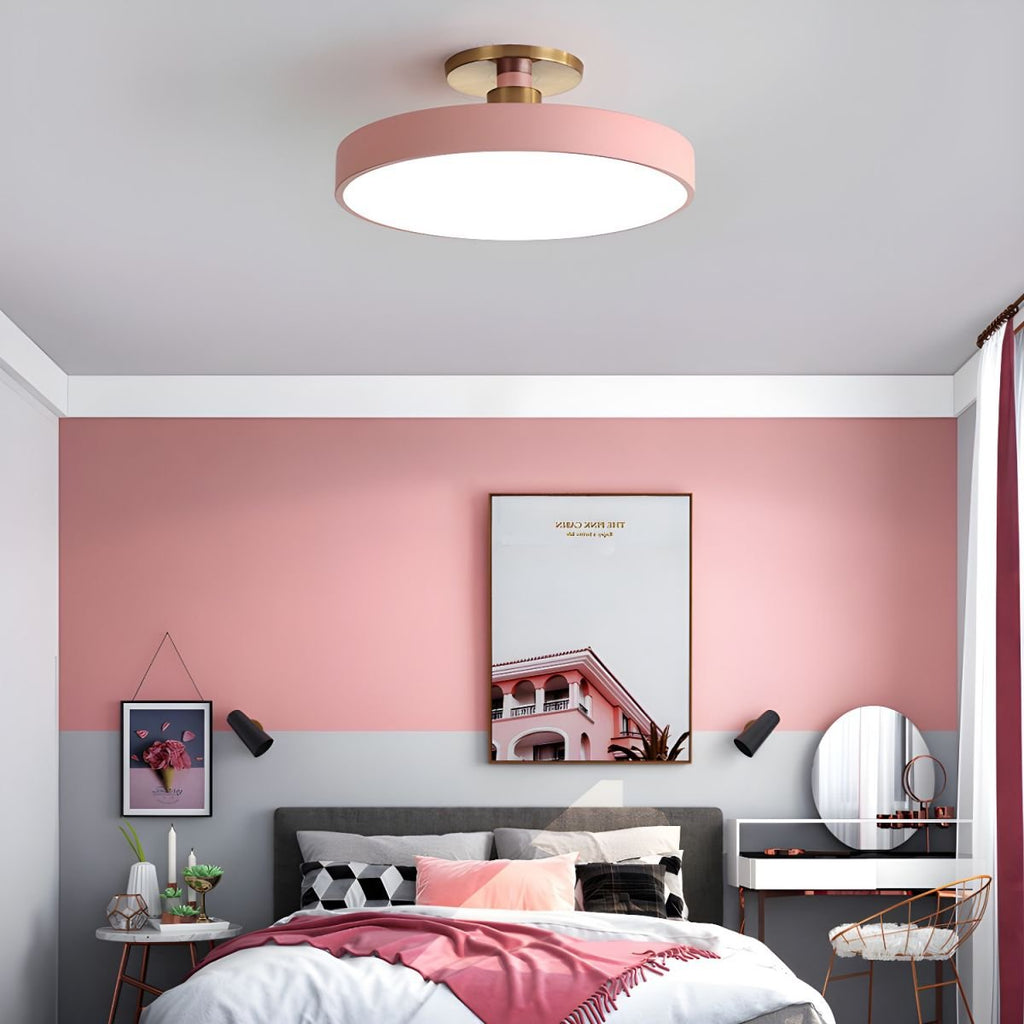 Modern Round LED Flush Mount Ceiling Light 1-Light