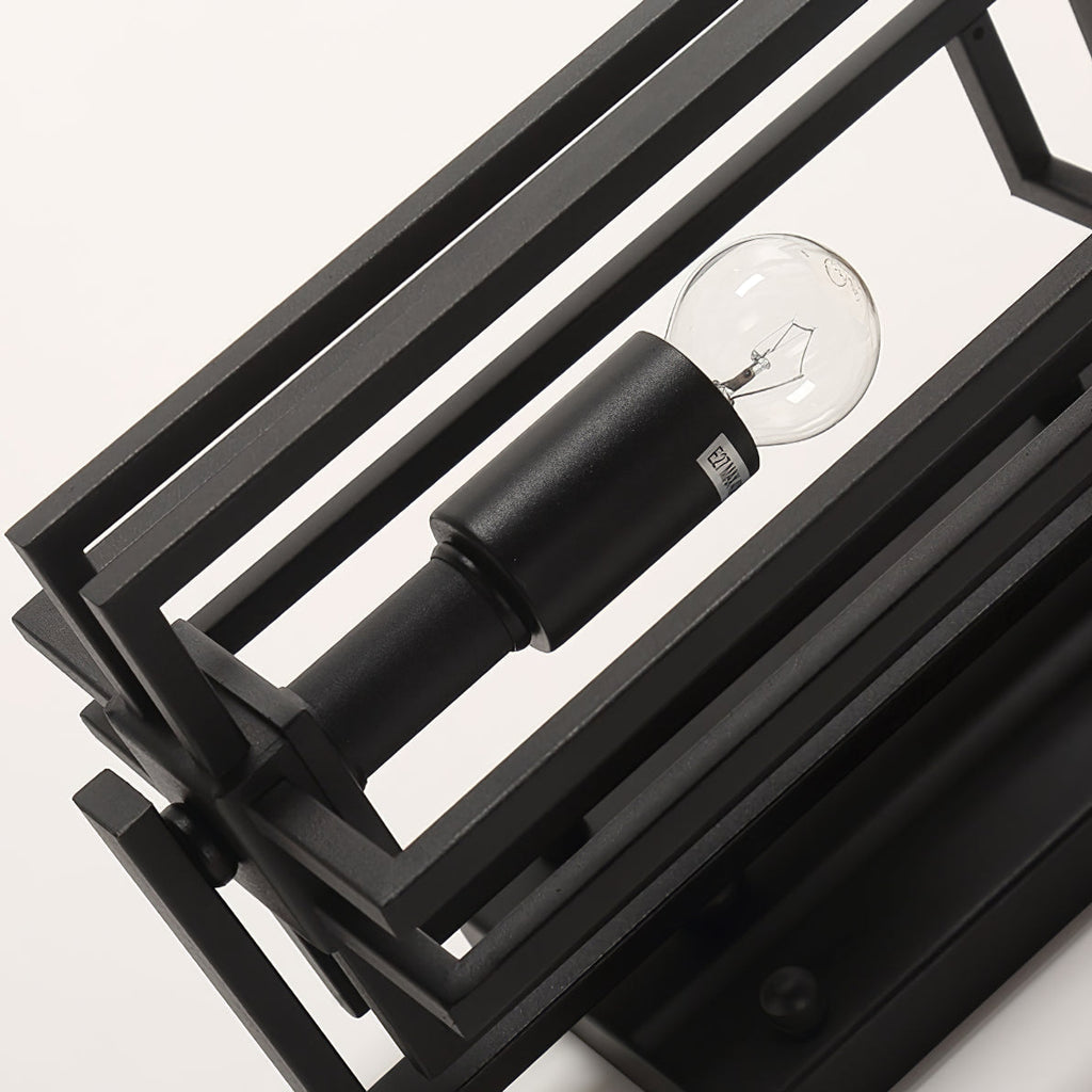 Retro Industrial Iron Glass Outdoor Wall Light LED 1-Light