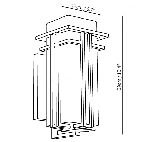 Retro Industrial Iron Glass Outdoor Wall Light LED 1-Light