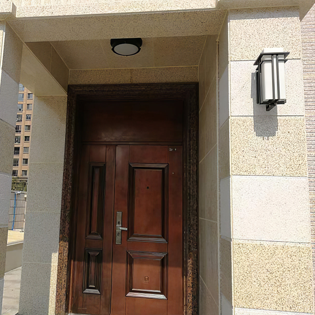 Retro Industrial Iron Glass Outdoor Wall Light LED 1-Light