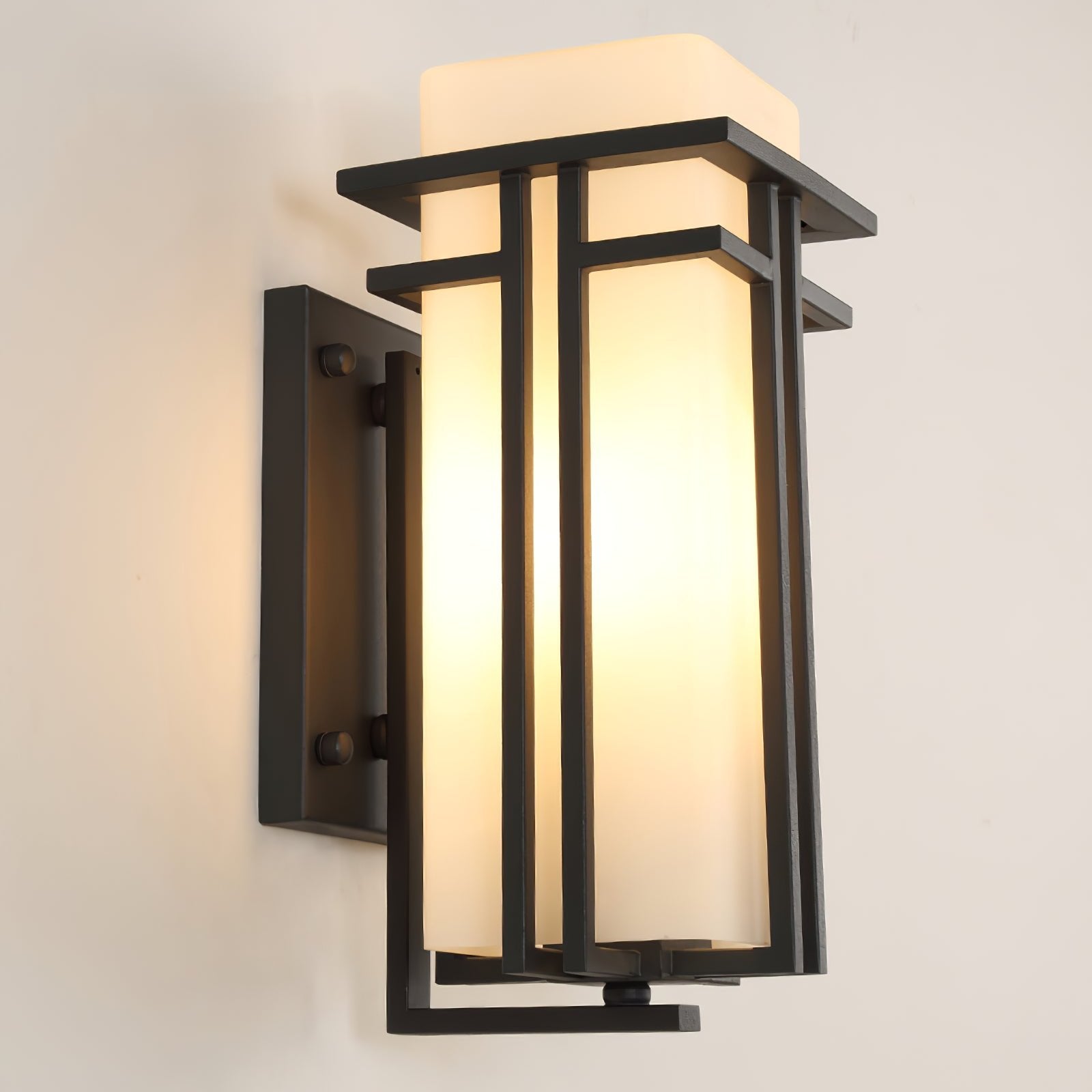 Retro Industrial Iron Glass Outdoor Wall Light LED 1-Light