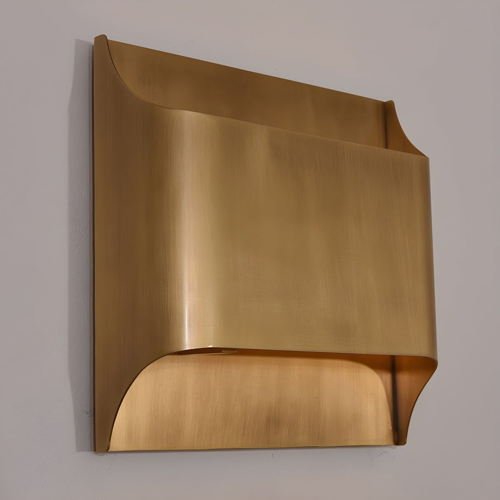Modern Curved Brass LED Wall Sconce 1-Light