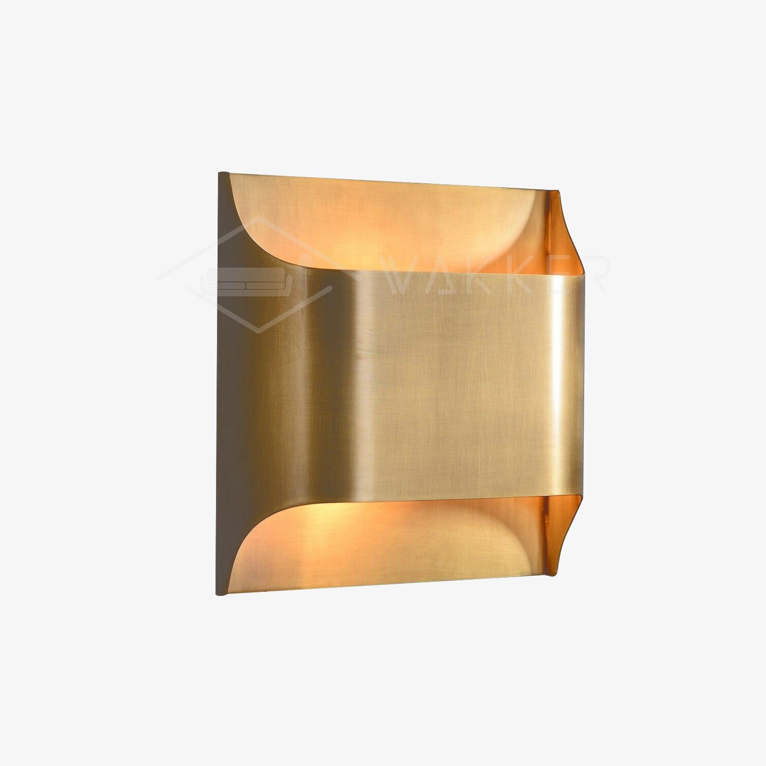 Modern Curved Brass LED Wall Sconce 1-Light
