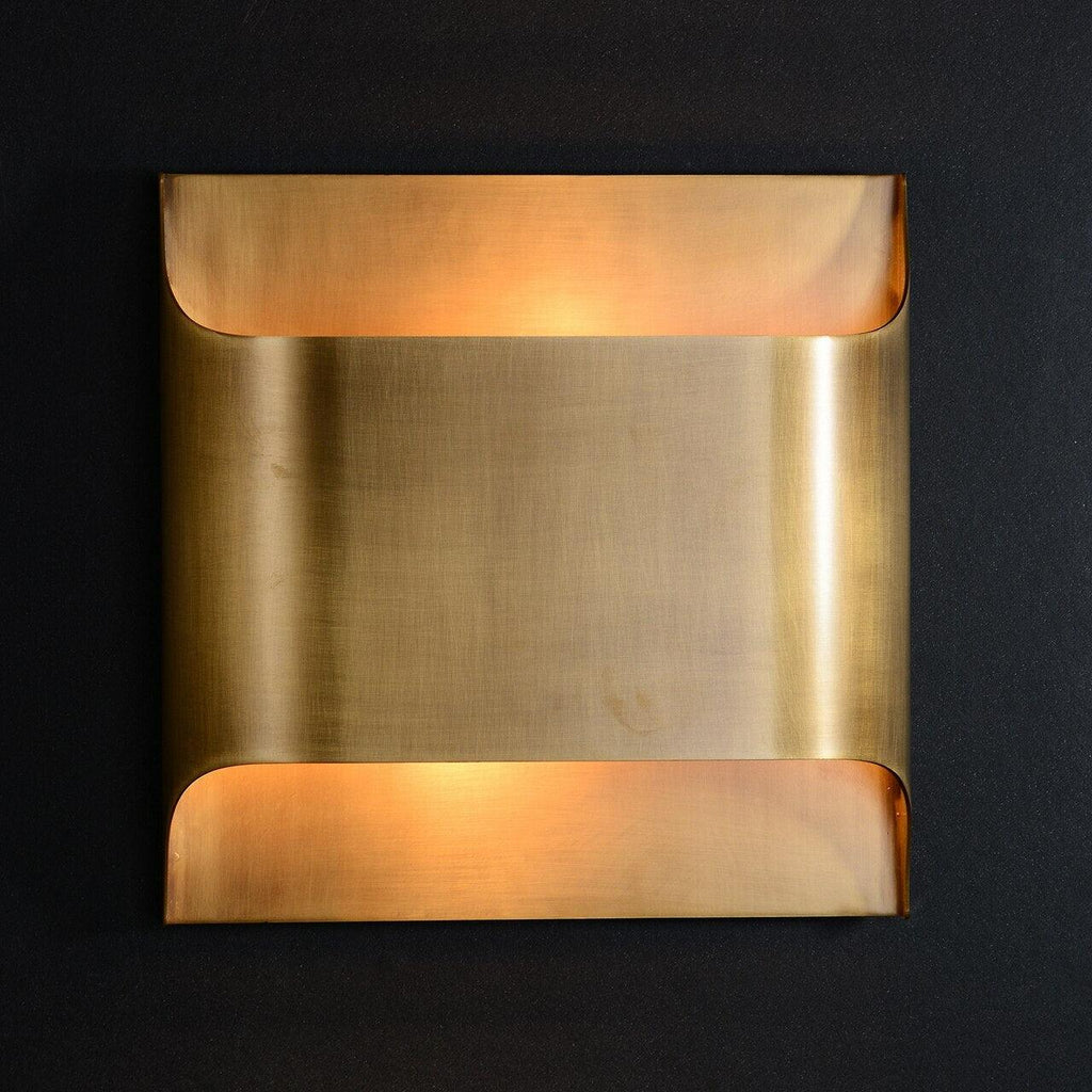 Modern Curved Brass LED Wall Sconce 1-Light