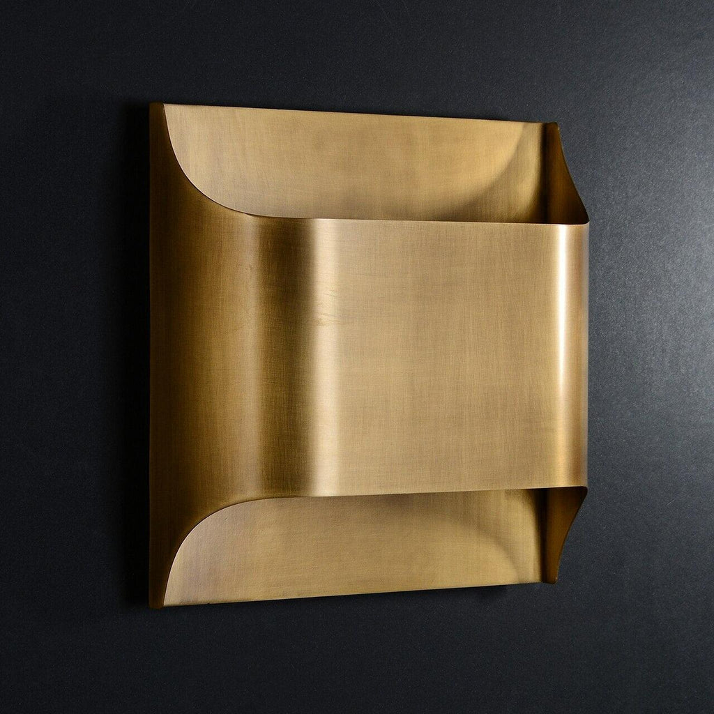 Modern Curved Brass LED Wall Sconce 1-Light