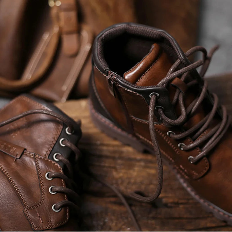 David 1905 | Leather Men Ankle Work Boots