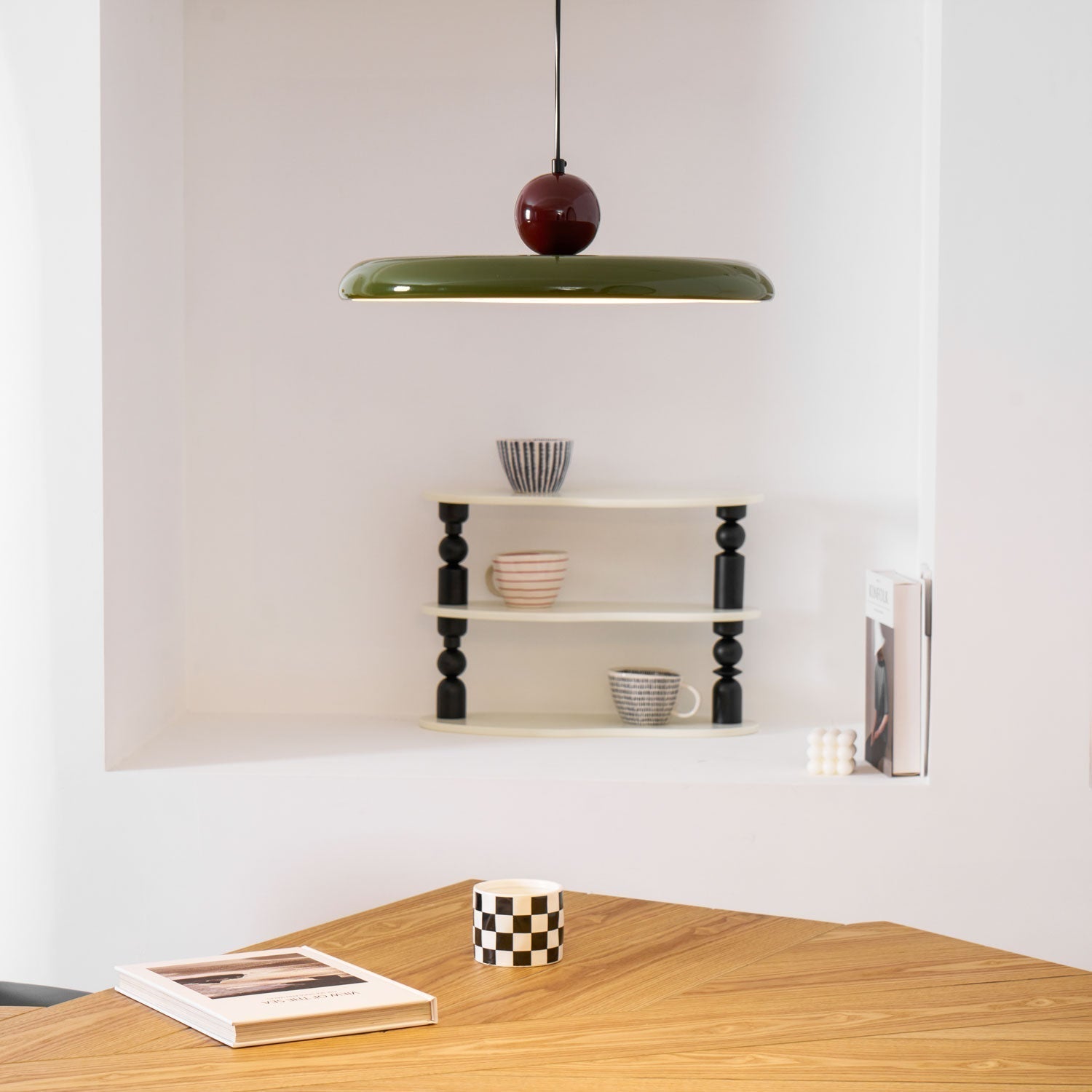 Modern Disc LED Plug-in Pendant Light 1-Light