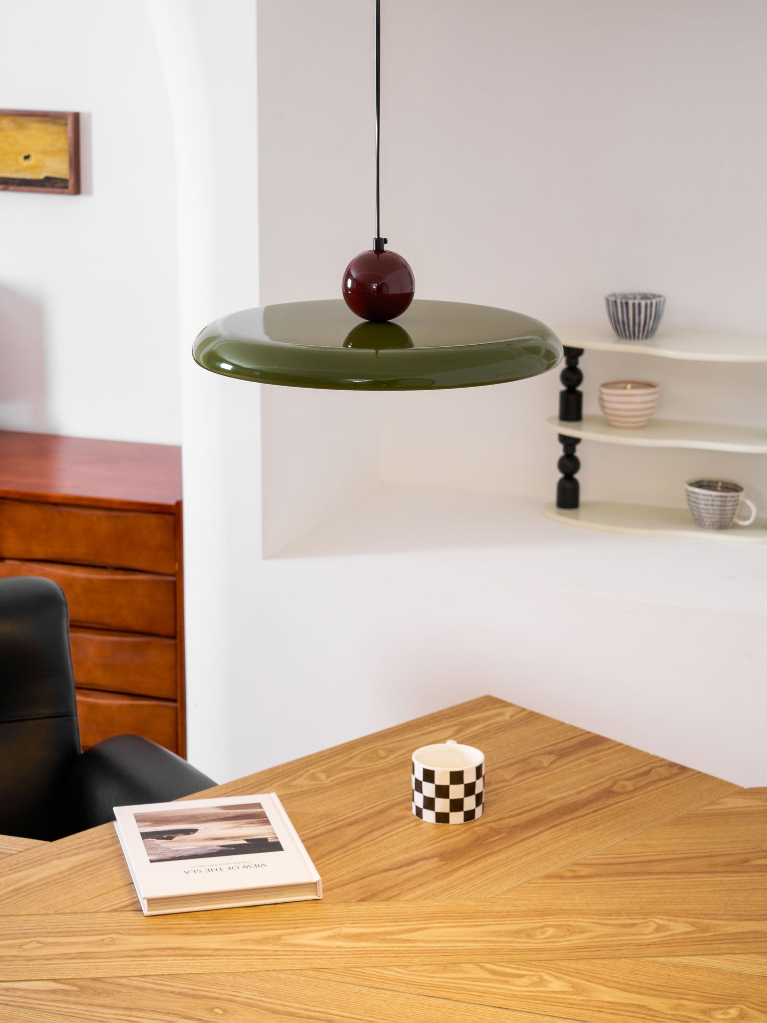 Modern Disc LED Plug-in Pendant Light 1-Light