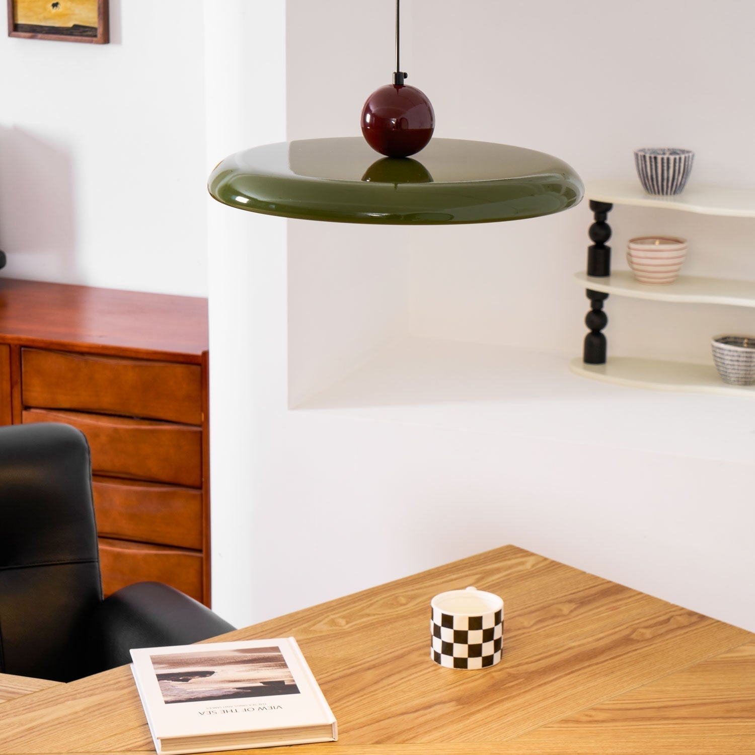 Modern Disc LED Plug-in Pendant Light 1-Light