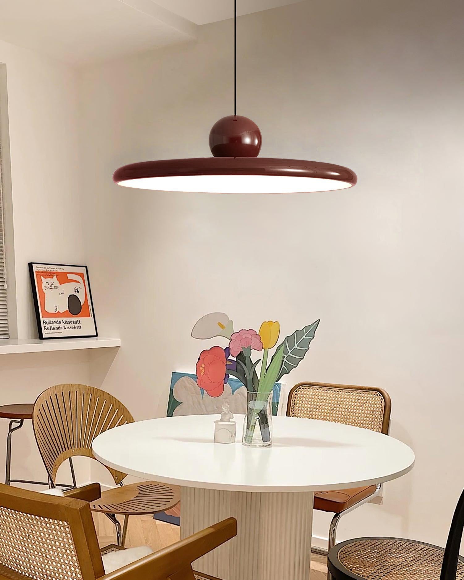 Modern Disc LED Plug-in Pendant Light 1-Light