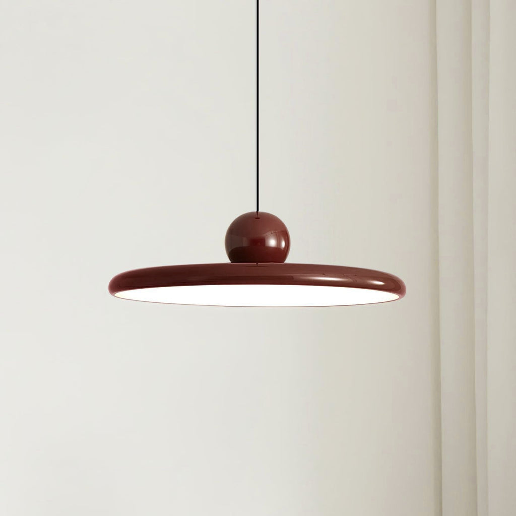 Modern Disc LED Plug-in Pendant Light 1-Light