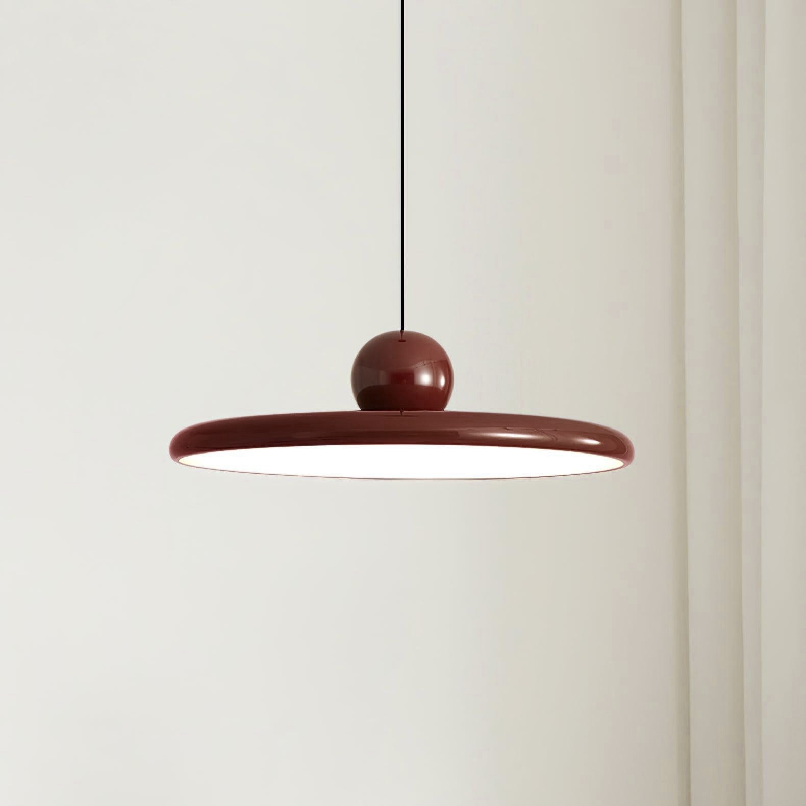 Modern Disc LED Plug-in Pendant Light 1-Light