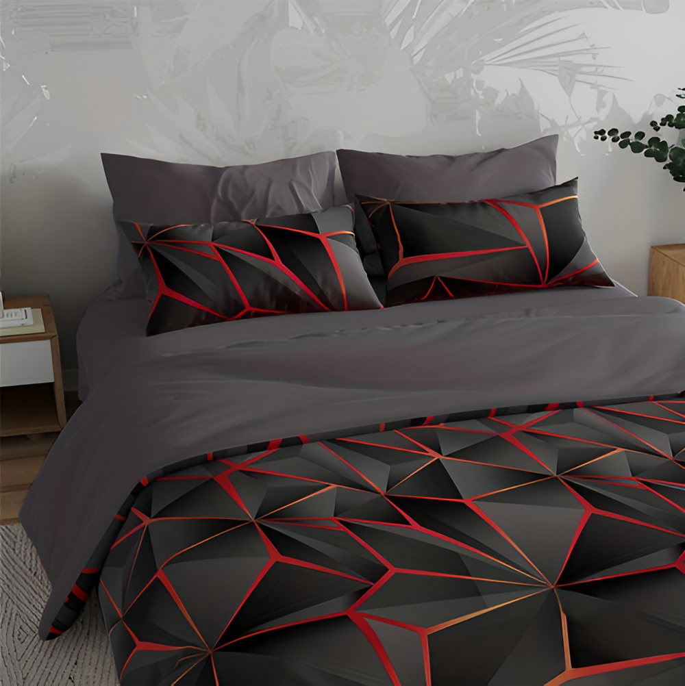 Guili | CLOUDLUX - Fluffy 3D-printed check bedding set