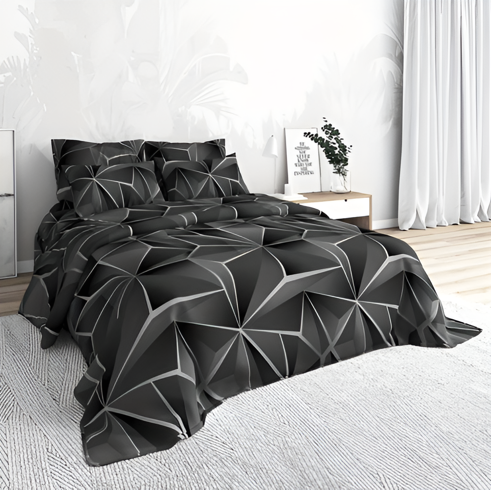 Guili | CLOUDLUX - Fluffy 3D-printed check bedding set