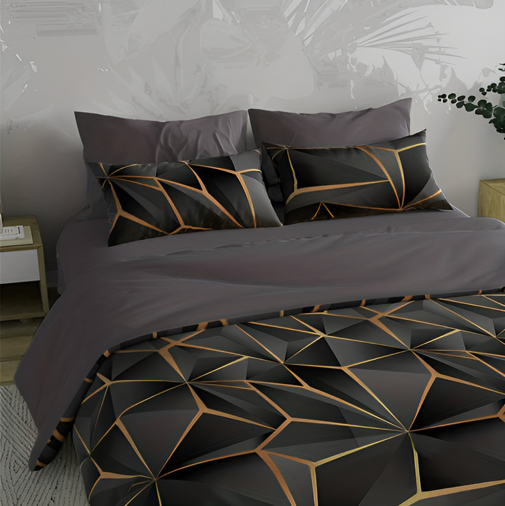 Guili | CLOUDLUX - Fluffy 3D-printed check bedding set