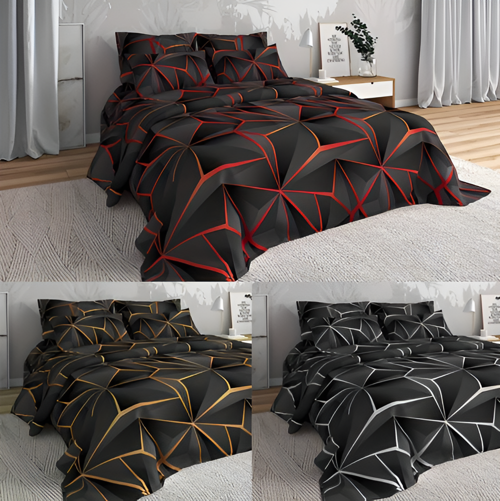 Guili | CLOUDLUX - Fluffy 3D-printed check bedding set