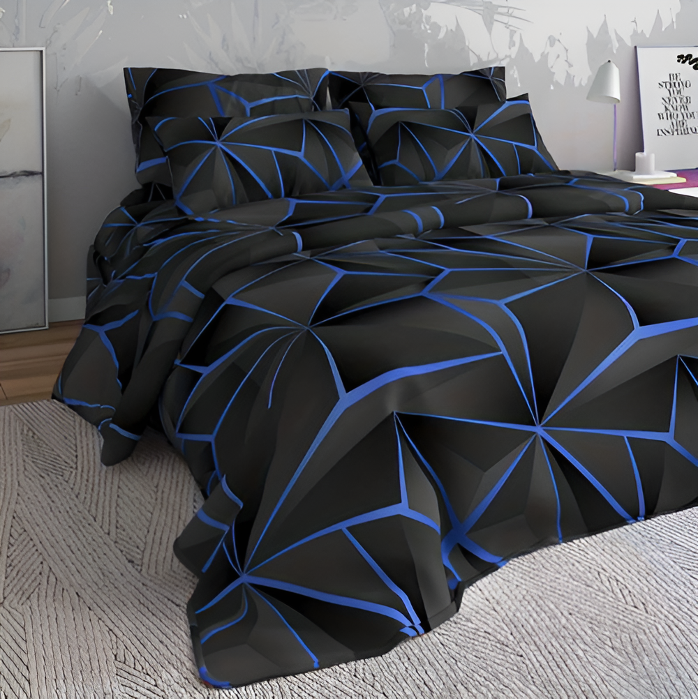 Guili | CLOUDLUX - Fluffy 3D-printed check bedding set