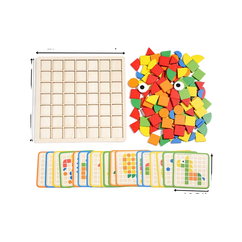 Guili | EcoToys MosaFun | Creative learning - Wooden mosaic puzzle for children