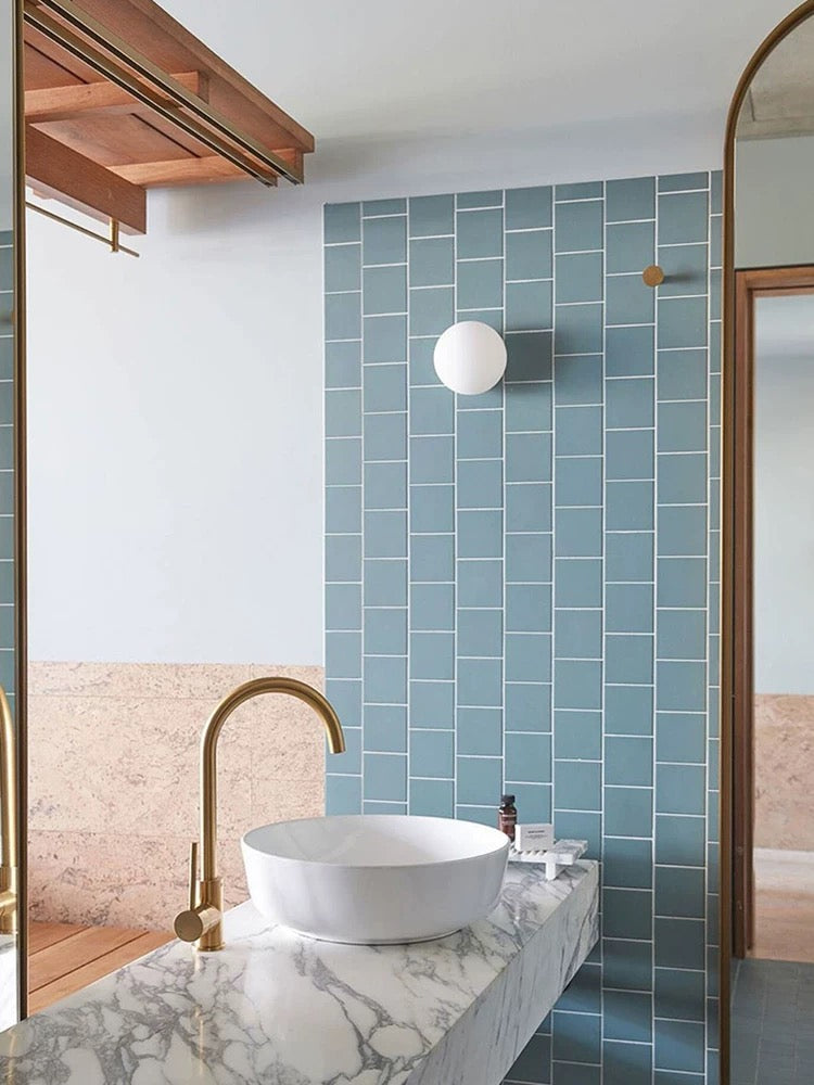 Modern Frosted Glass Globe LED Wall Sconce 1-Light