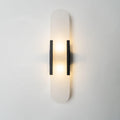 Modern Alabaster Elongated Marble LED Wall Sconce 2-Light