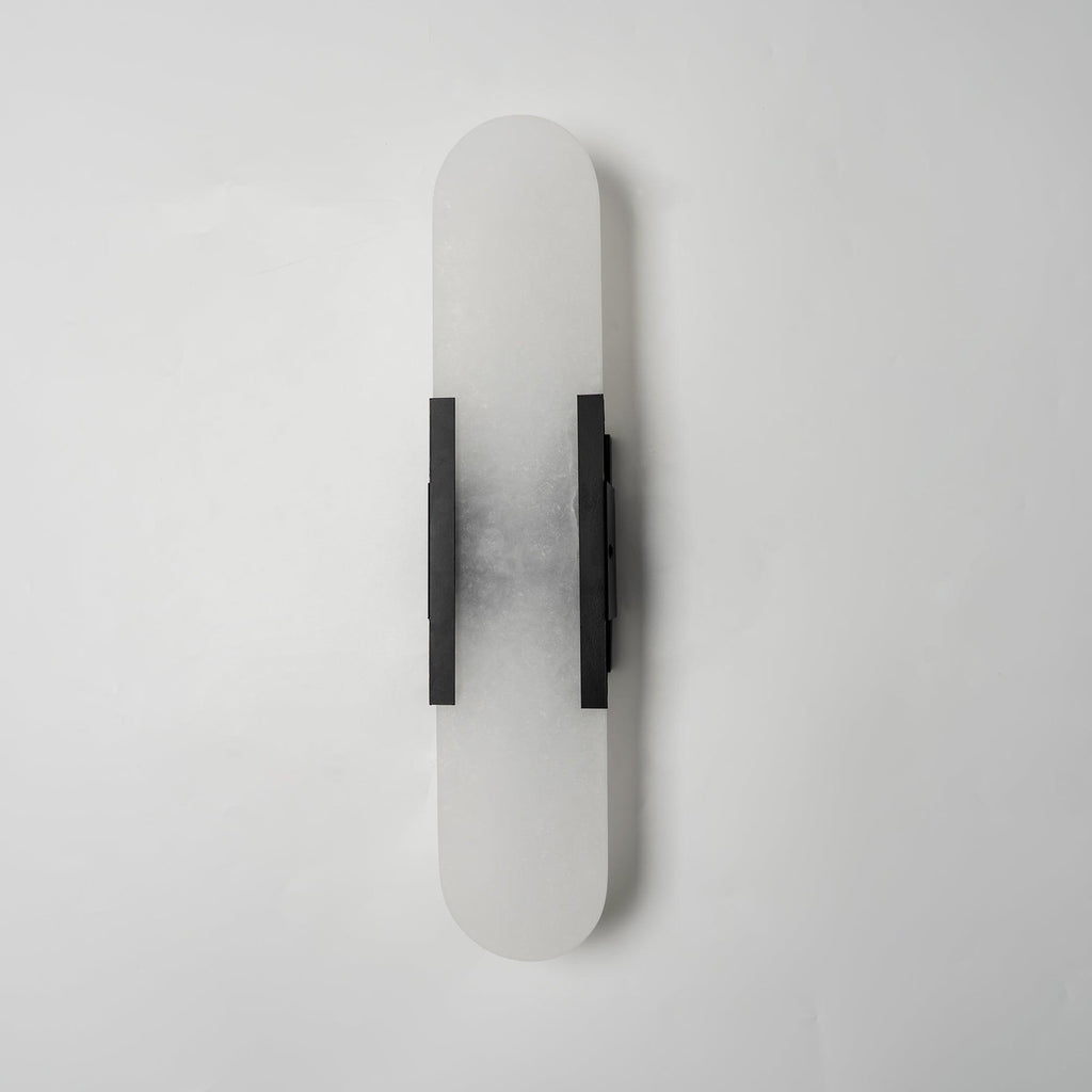Modern Alabaster Elongated Marble LED Wall Sconce 2-Light