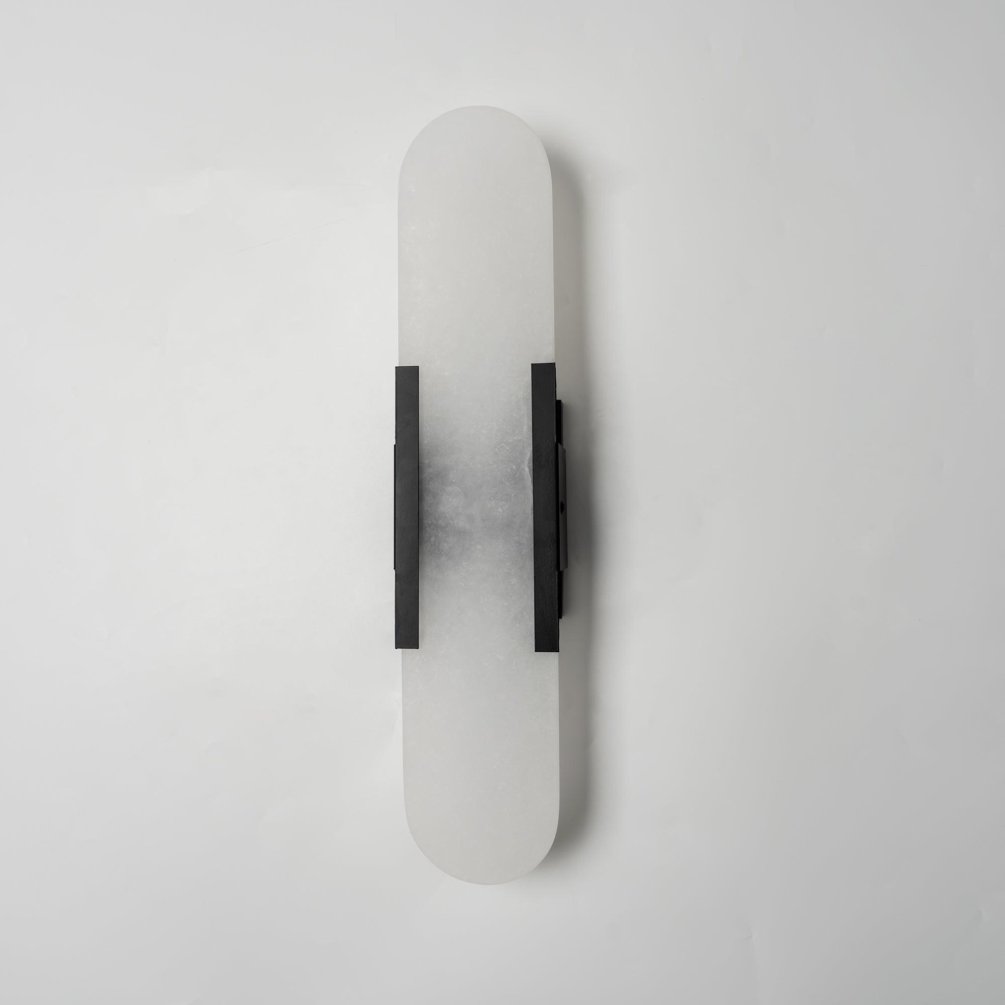 Modern Alabaster Elongated Marble LED Wall Sconce 2-Light